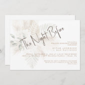 Pampas & Gold Abends vor der Probe Einladung (Vorne/Hinten)