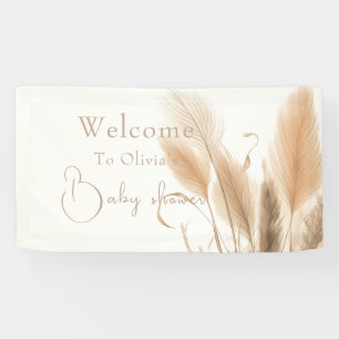 Pampas Gras Baby Dusche Banner