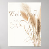 Pampas Gras Baby Dusche Poster (Vorne)