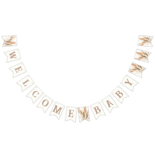 Pampas Gras Baby Dusche Wimpelkette (Alle)