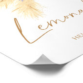 Pampas Gras Babydusche - Limonade Poster (Ecke)