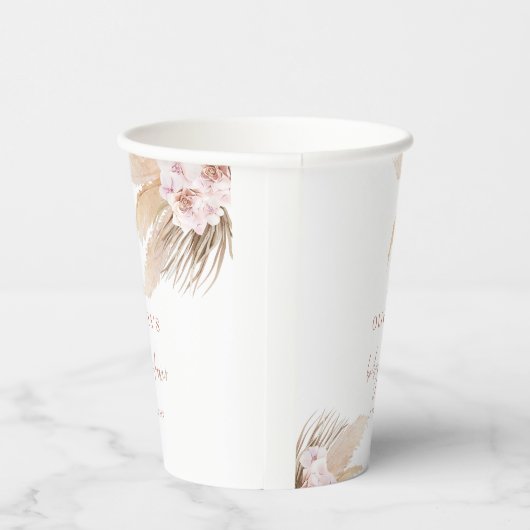 Pampas Gras Babydusche Pappbecher (Rechts)