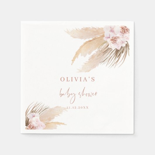 Pampas Gras Babydusche Serviette (Vorderseite)