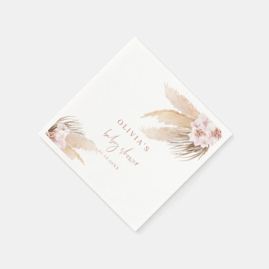 Pampas Gras Babydusche Serviette (Ecke)