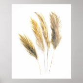 Pampas gras Blume Boho Art Poster (Vorne)