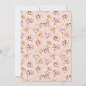 Pampas-Gras-Blume Rose Einladung (Rückseite)