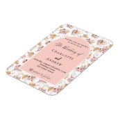 Pampas Gras Blume Rose Goldhochzeit Einladung Magnet (Linke Seite)