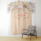 Pampas Gras Blumen Brautparty Hochzeit Braut Wandteppich (Beispiel)