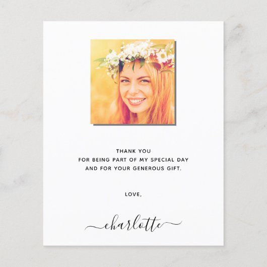 Pampas Gras blush Abschluss danke Karte (Rückseite)