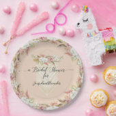 Pampas Gras Blush Blumenfolien Brautparty Pappteller (Party)