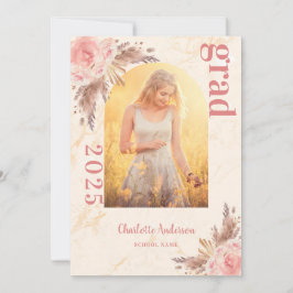 Pampas Gras Blush Rose Goldmarmor Abschluss Ankündigung