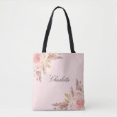 Pampas gras blush Rose Tasche (Vorderseite)