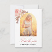 Pampas Gras Blütenflora Foto Dank Karte (Vorderseite)