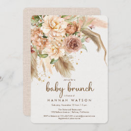 Pampas-Gras-Bohemian-Babybrunch Einladung