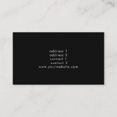 Pampas Gras Boho Blume Piano Visitenkarte (Rückseite)