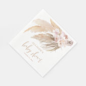 Pampas Gras boho bohemiische Babydusche Servietten (Ecke)