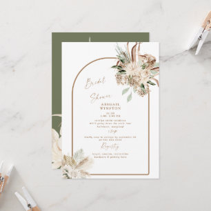 Pampas Gras Boho Brautparty Einladung