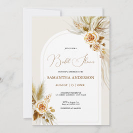 Pampas Gras, boho Brautparty Einladung