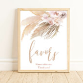 Pampas-Gras-Boho-Favoriten-Zeichen Poster