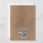 Pampas Gras Boho-Hochzeit mit QR-Code zum kleinen  Einladung (Rückseite)