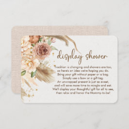 Pampas-Gras-Boho mit Duscheinlagen Begleitkarte