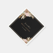 Pampas-Gras-Brautparty, getrocknet, aus Palmblätte Serviette (Ecke)