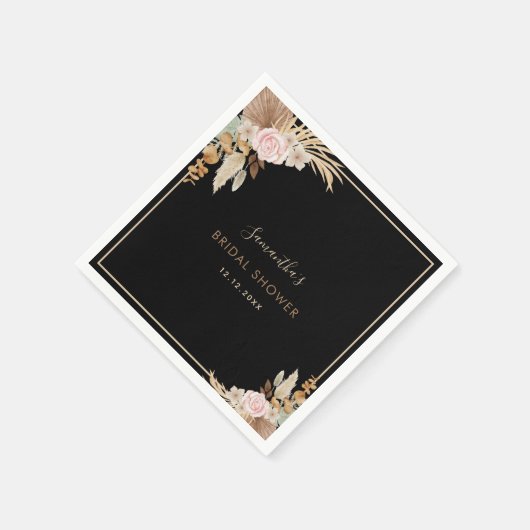 Pampas-Gras-Brautparty, getrocknet, aus Palmblätte Serviette (Ecke)