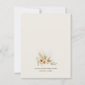 Pampas Gras Dankeskarte (Rückseite)