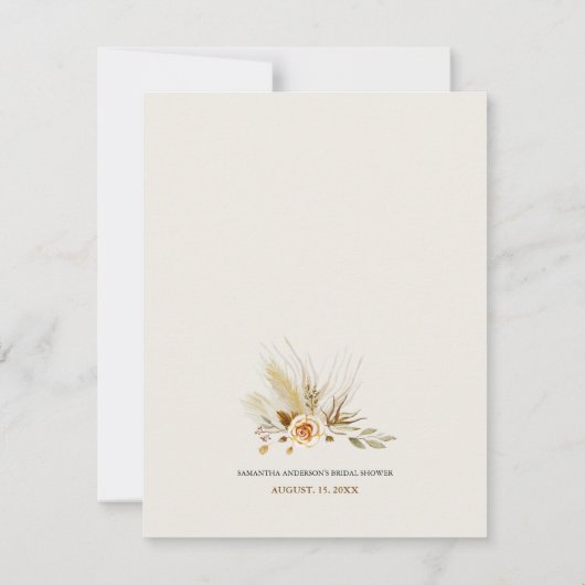 Pampas Gras Dankeskarte (Rückseite)