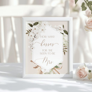 Pampas Gras Errate wie viele Küsse Poster