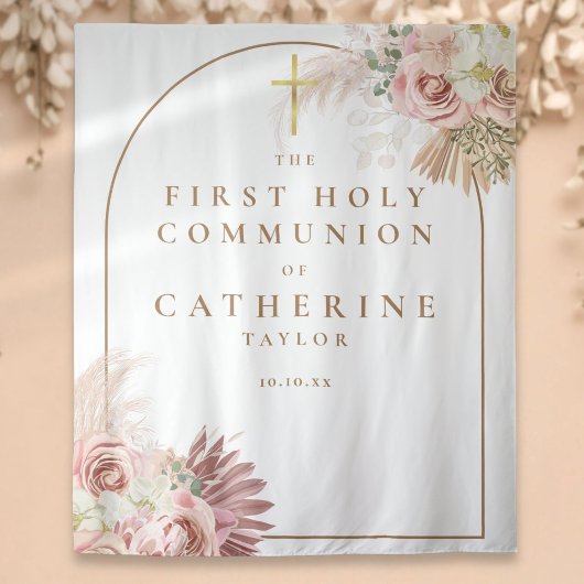 Pampas Gras Erste Kommune Foto Hintergrund Wandteppich