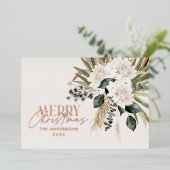 Pampas gras eucalyptus moody folien feiertagskarte (Stehend vorne)