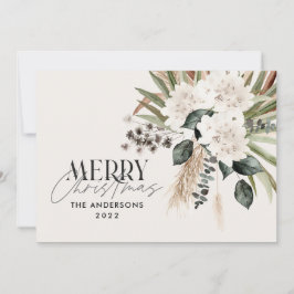 Pampas gras eucalyptus moody modern boho elegant feiertagskarte