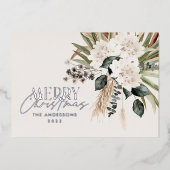 Pampas-Gras-Eukalyptus-Moody Folien Feiertagskarte (Vorderseite)