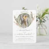 Pampas Gras Foliage Hochzeitliches Probe Dinner Einladung (Stehend Vorderseite)