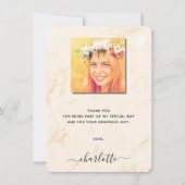 Pampas-Gras-Foto, rot Abschluss Dankeskarte (Rückseite)