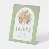 Pampas-Gras-Gastgeschenke Hochzeiten, getrocknet Sockelschild (Vorderseite)