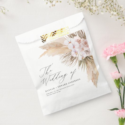 Pampas Gras getrocknete botanische Skripte Hochzei Geschenktütchen (Versiegelt)