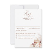 Pampas Gras getrocknete Foliage Hochzeit RSVP