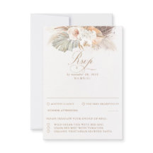 Pampas Gras getrocknete Foliage Hochzeit RSVP