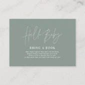 Pampas Gras Giraffe Babydusche bringen ein Buch Visitenkarte (Vorderseite)