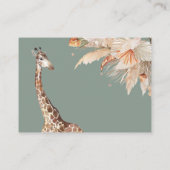 Pampas Gras Giraffe Babydusche bringen ein Buch Visitenkarte (Rückseite)