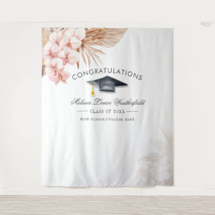 Pampas-Gras-Gratulationsfoto-Hintergrund Wandteppich