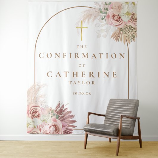 Pampas Gras Konfirmationsfoto Hintergrund Wandteppich (Beispiel)