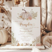 Pampas Gras Kürbis Babydusche Einladung