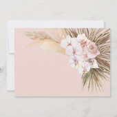 Pampas Gras Moderne botanische Böhmische Hochzeit Einladung (Rückseite)