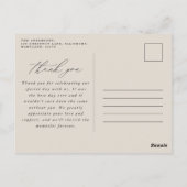 Pampas Gras Moderne botanische Böhmische Hochzeit Postkarte (Rückseite)