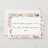 Pampas gras palm orchid moderne rustikale Details RSVP Karte (Rückseite)