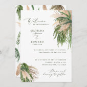 Pampas Gras Palmen Blätter natürlichen modernen ru (Vorne/Hinten)