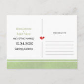 Pampas Gras, Palmen Blätter Salbei Save the Date Postkarte (Rückseite)